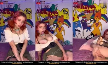 Fairyfreak333 çok yönlü bir şekilde double dildoyla tatmin etti