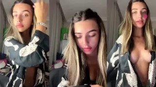 Sütyensiz bikinili yayın ifşa Elanur AYan seyret
